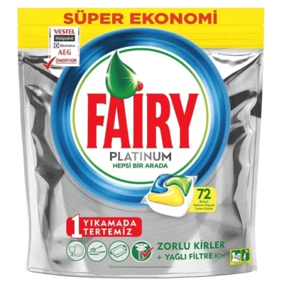 قرص ماشین ظرفشویی فیری مدل Platinum بسته 72 عددی