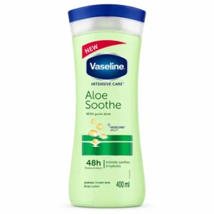 لوسیون بدن وازلین Aloe Soothe 400 میل با زمینه سفید