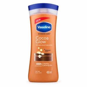 لوسیون بدن وازلین Cocoa Glow 400 میل با زمینه سفید